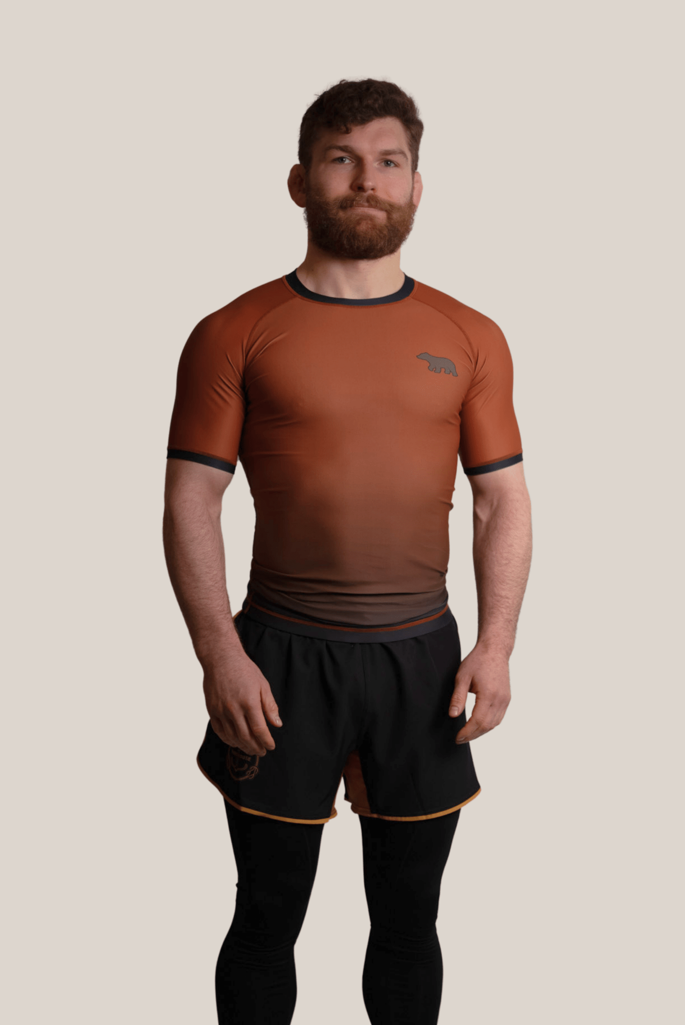 IBJJF Legal Ranked Rash Guard - Men's Brown