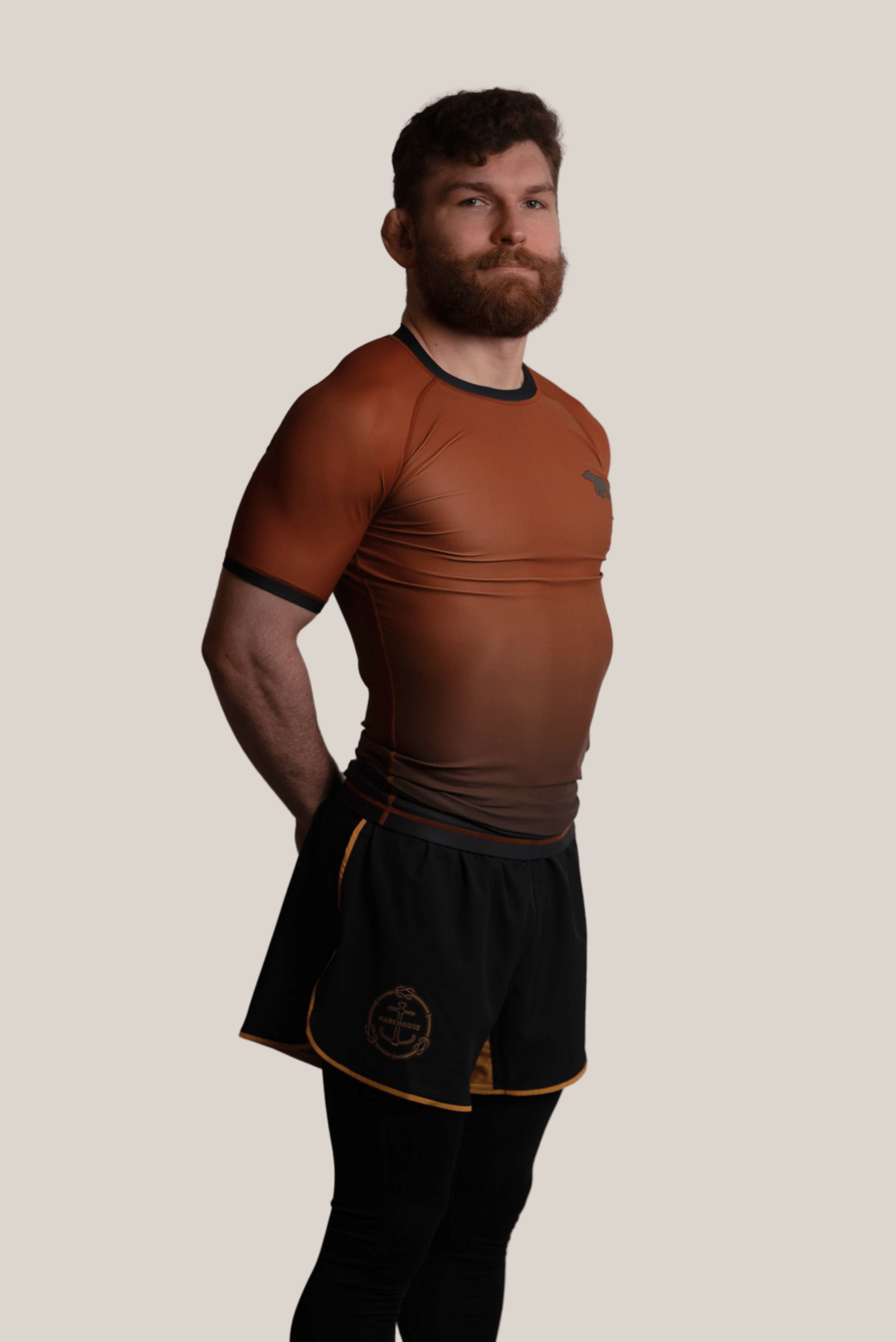 IBJJF Legal Ranked Rash Guard - Men's Brown