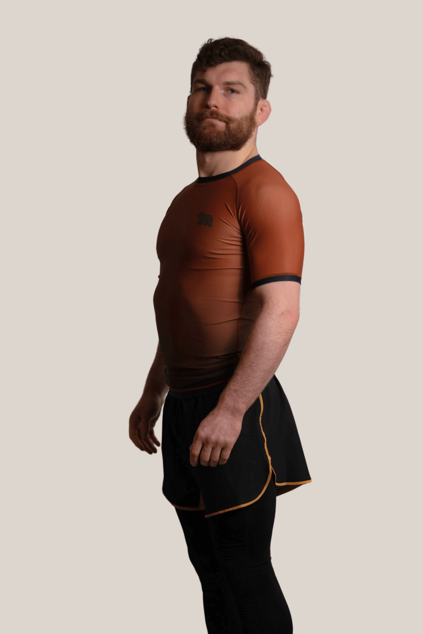 IBJJF Legal Ranked Rash Guard - Men's Brown