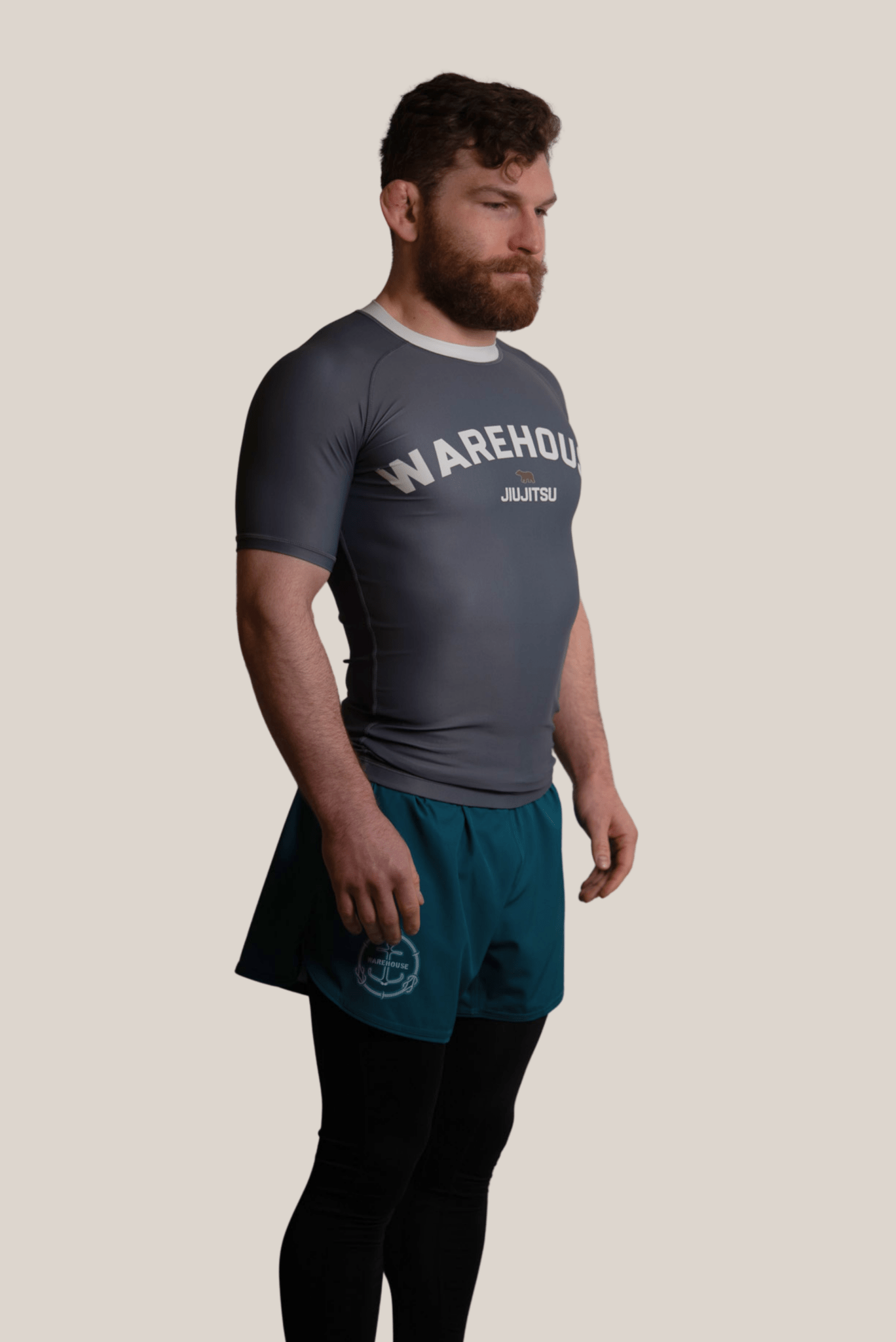 Grey Rash Guard - Mens