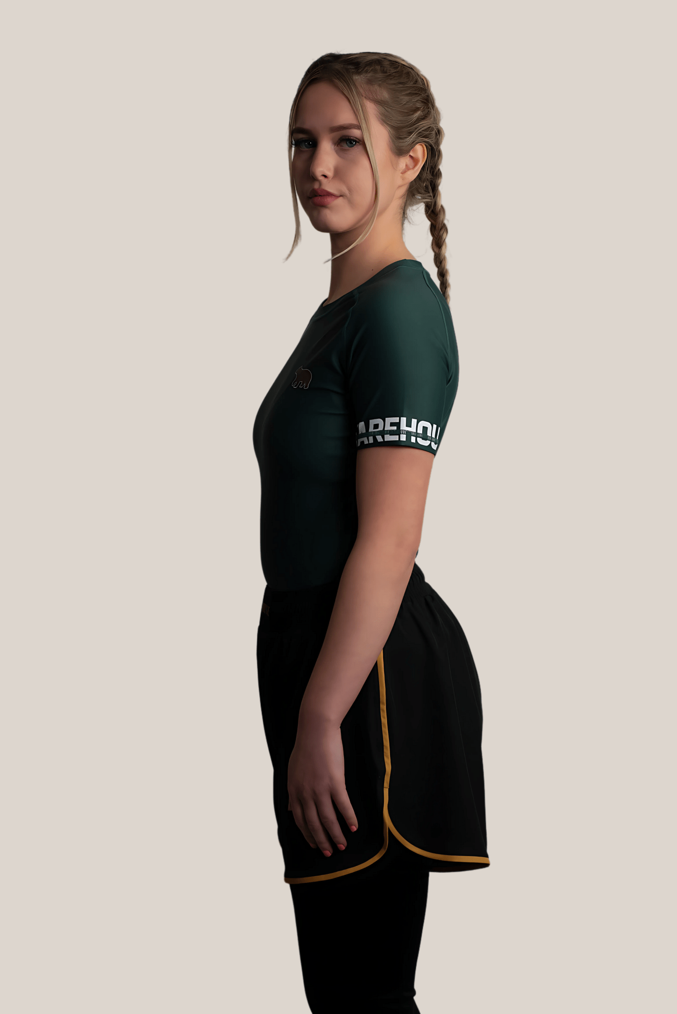 Dark Green Rash Guard - Womens
