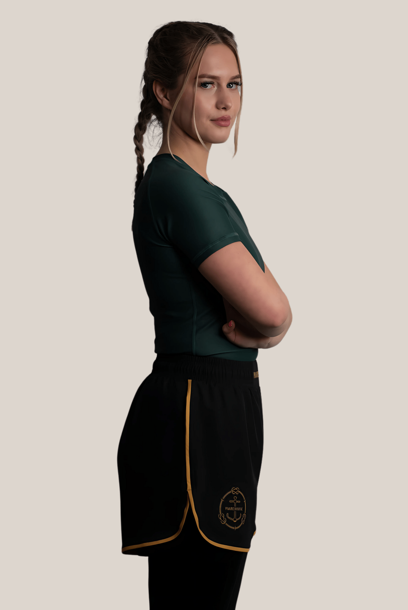 Dark Green Rash Guard - Womens