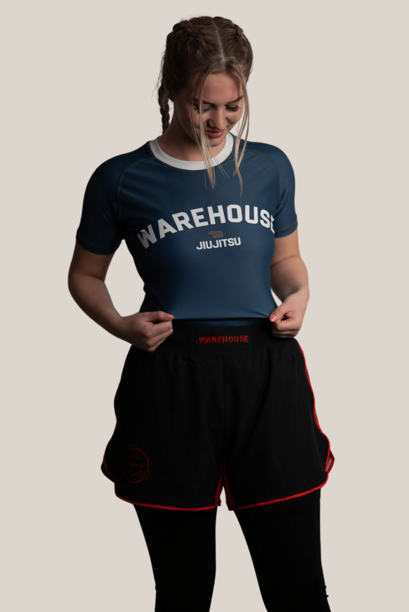 Navy Rash Guard - Womens