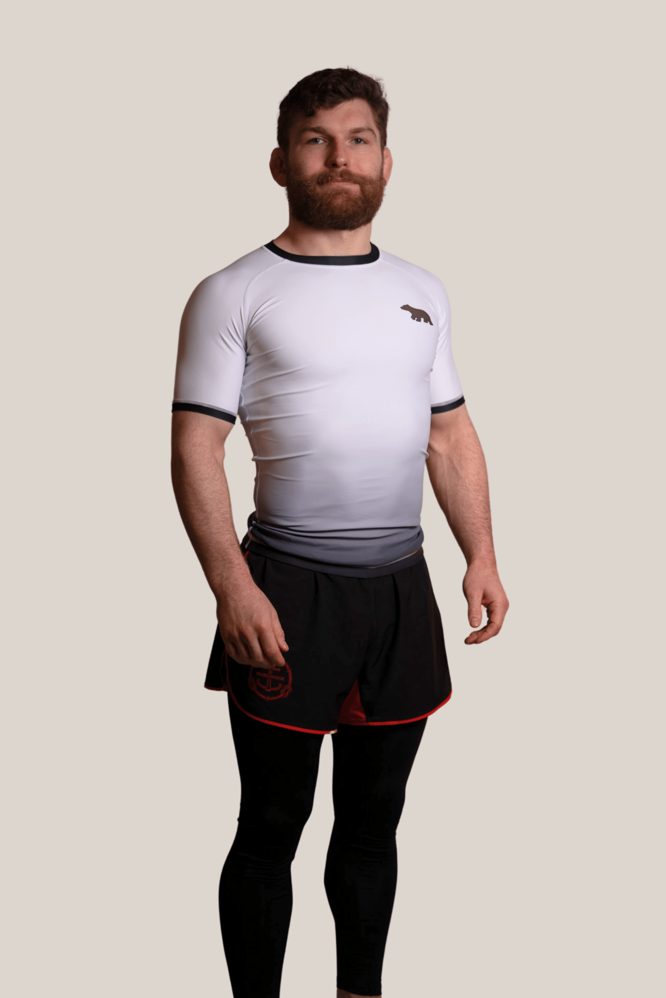 IBJJF Legal Ranked Rash Guard - Men's White