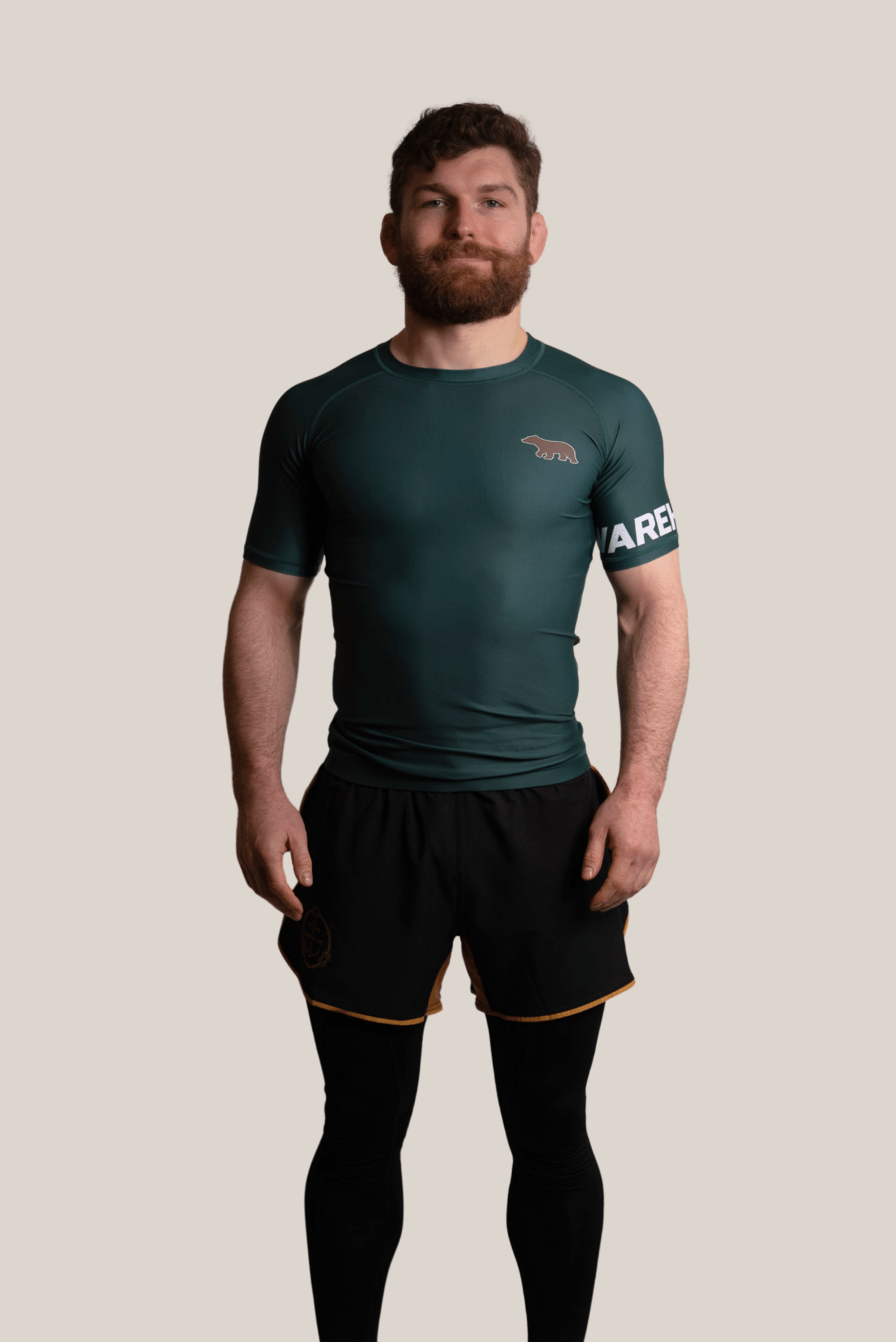 Dark Green Rash Guard - Mens