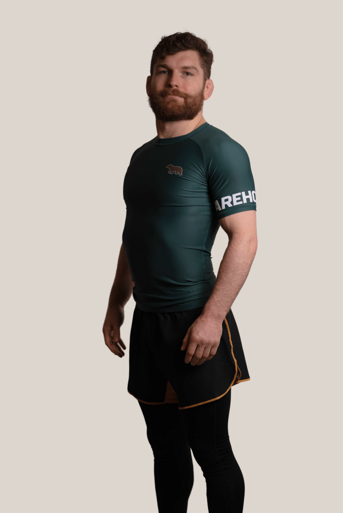 Dark Green Rash Guard - Mens