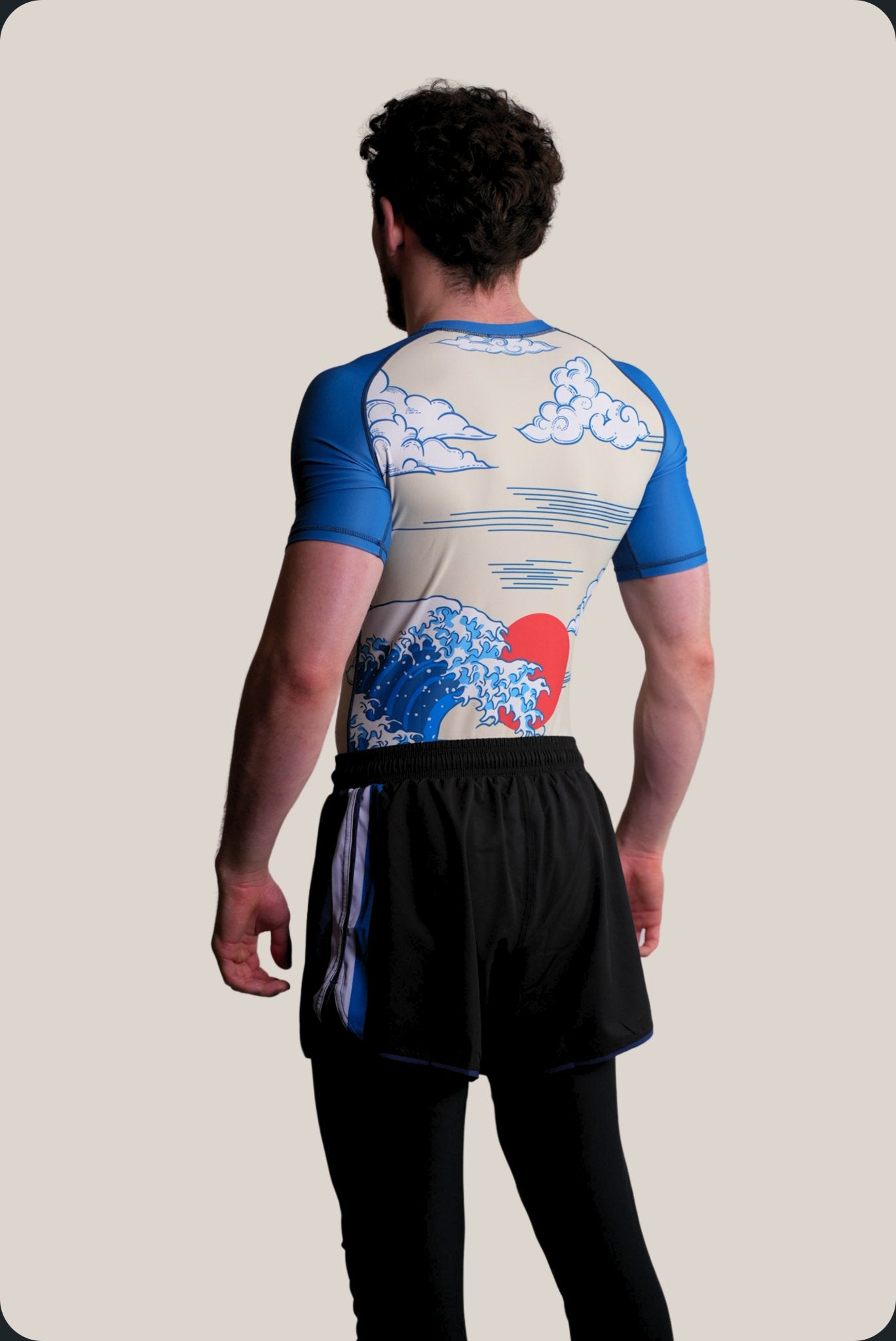 The Great Wave Men's Rash Guard