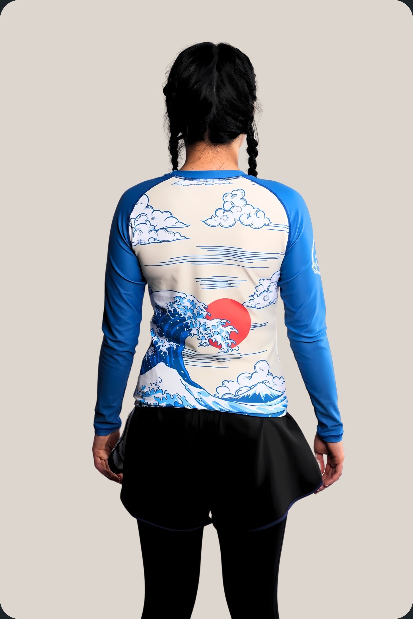 The Great Wave Women's Rash Guard (Long Sleeve)