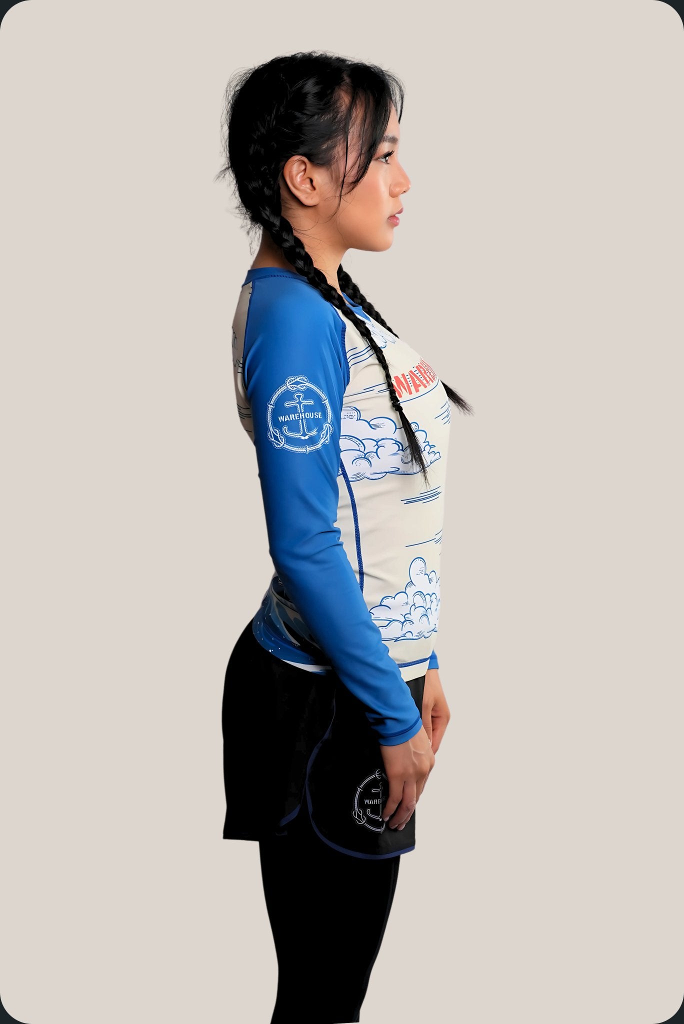 The Great Wave Women's Rash Guard (Long Sleeve)