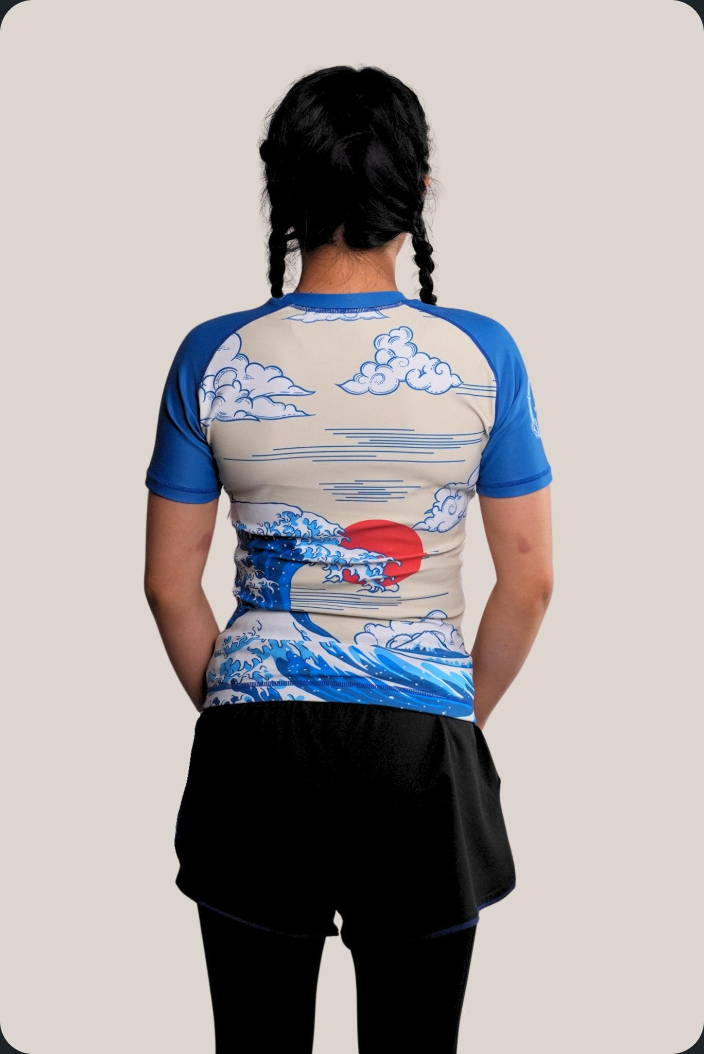 The Great Wave Women's Rash Guard (Short Sleeve)