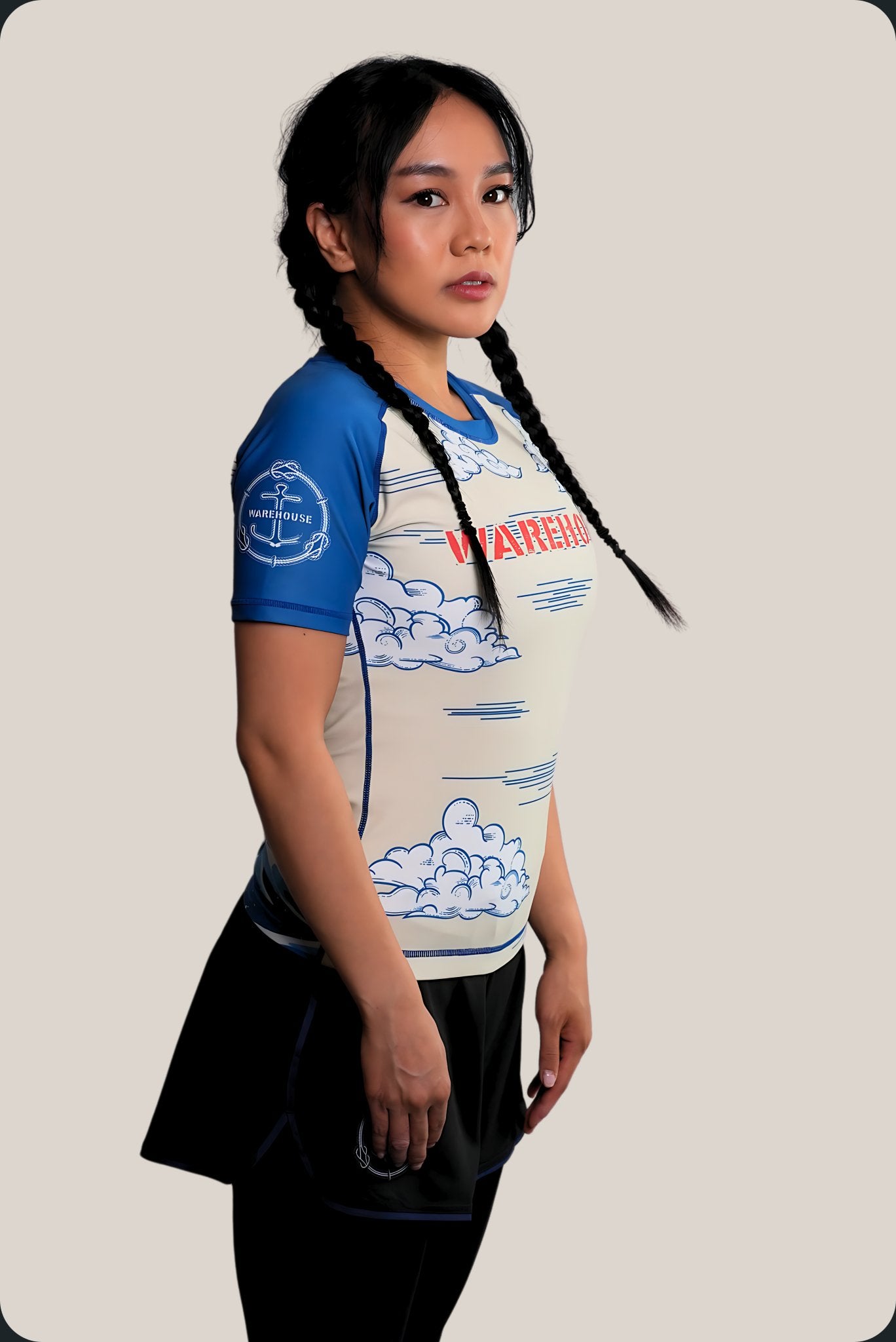 The Great Wave Women's Rash Guard (Short Sleeve)