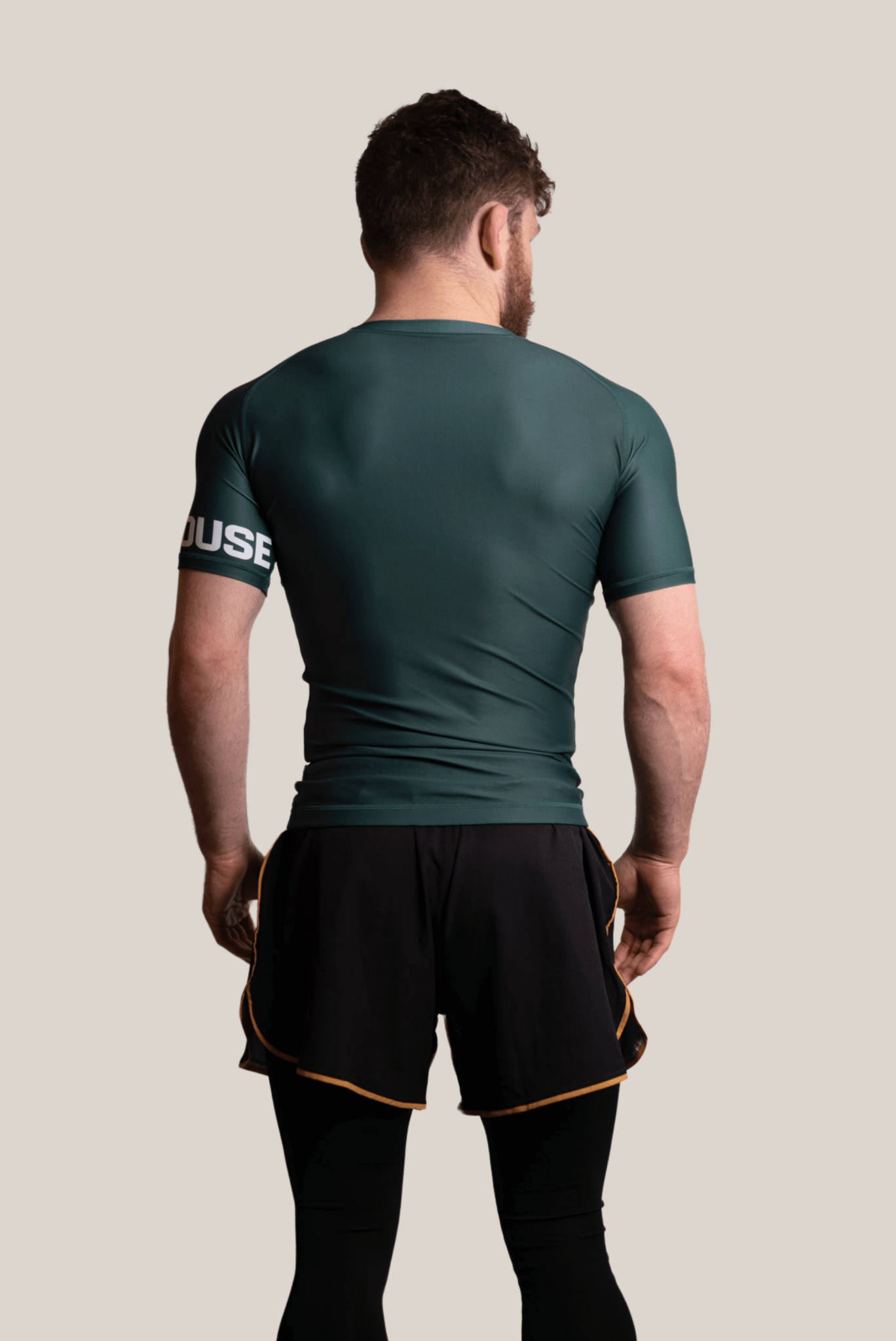 Dark Green Rash Guard - Mens