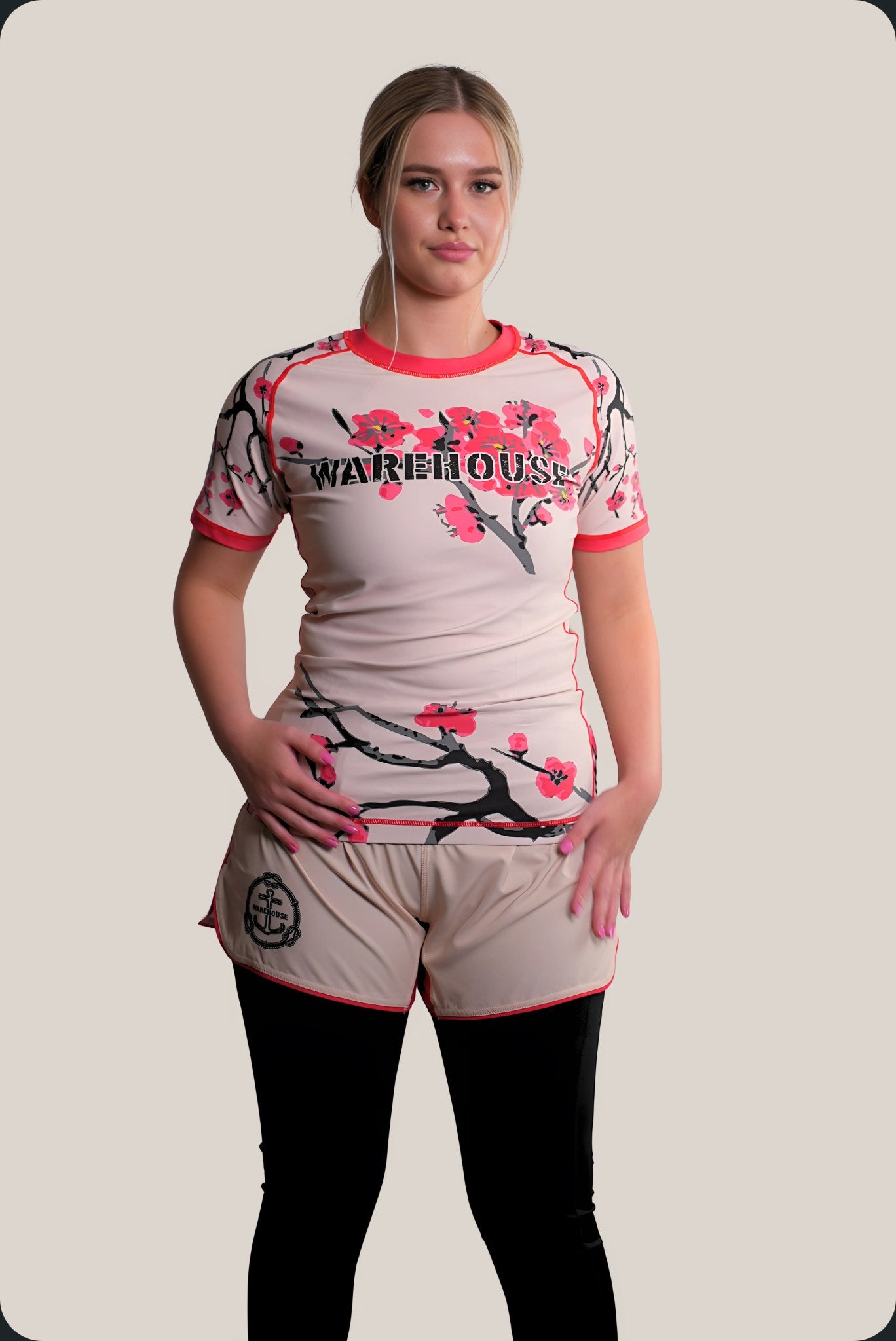 Cherry Blossom Rash Guard - Women