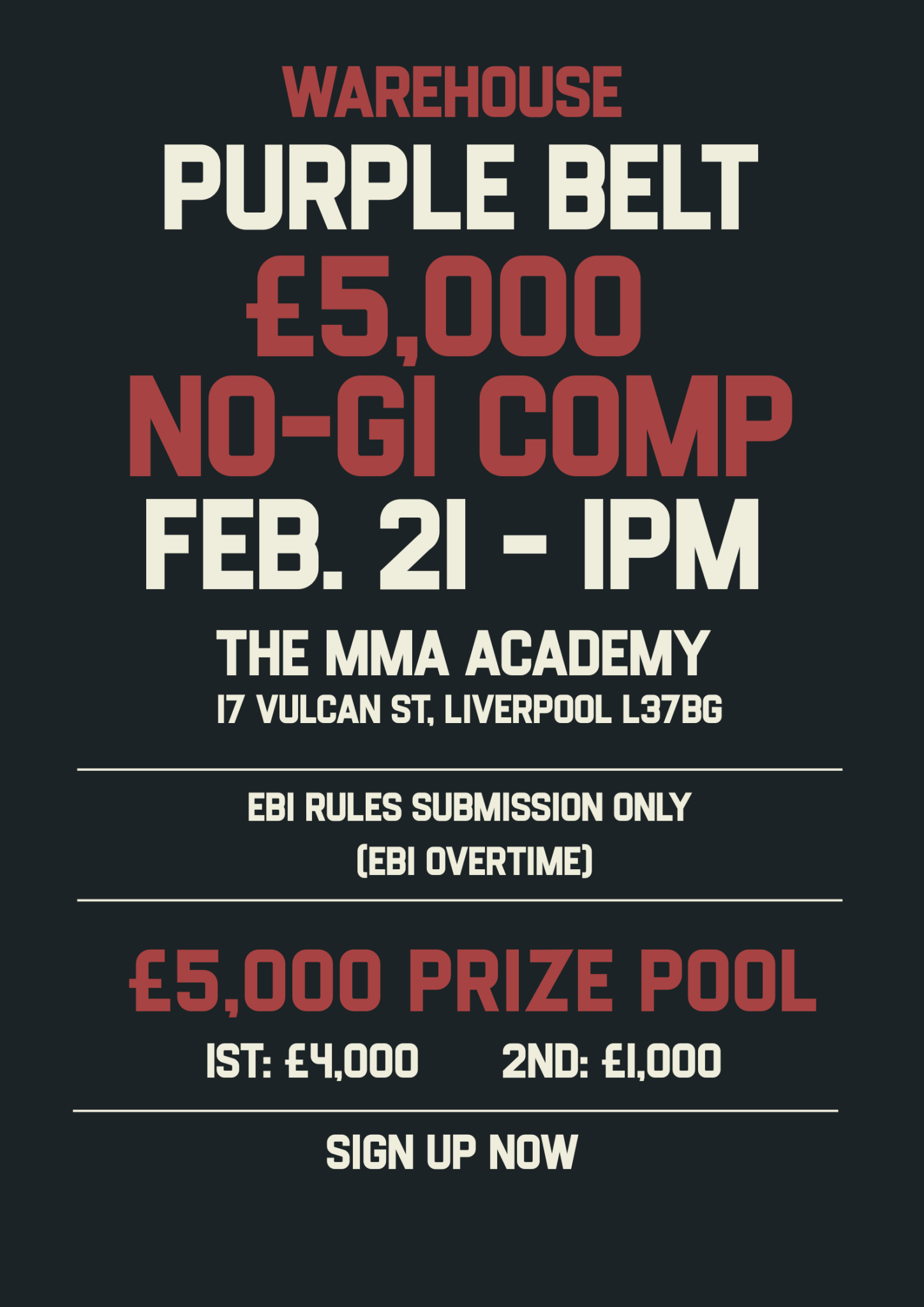 Purple Belt Entry – Men's Tournament